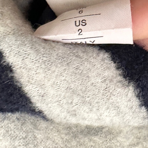 Nicholas Women’s Wool Striped Flare Skirt Navy & Cream US 2 - Picture 8 of 14